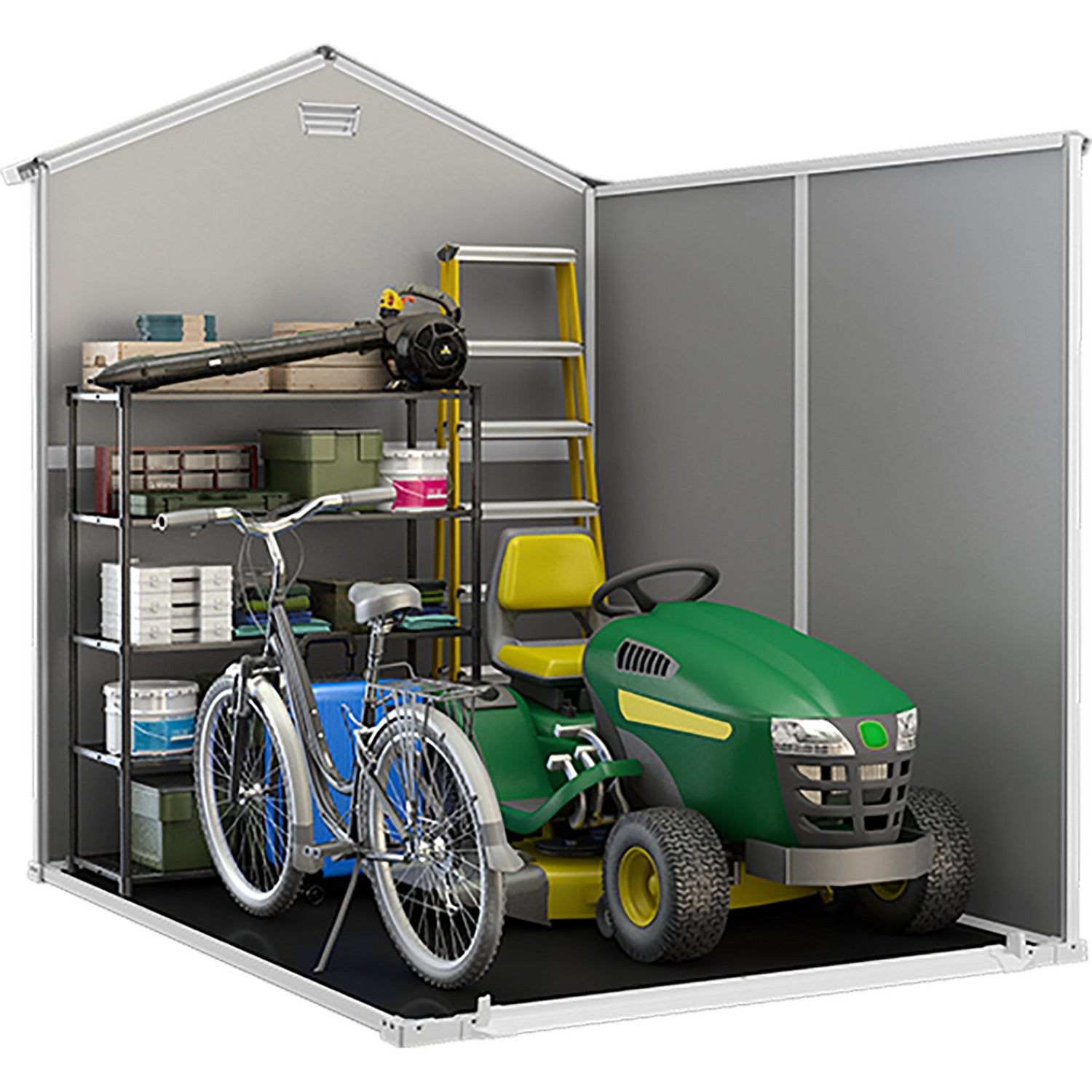 KETER - Casetta da giardino grande grigio Manor 6x8 - h227x237x185,5 cm